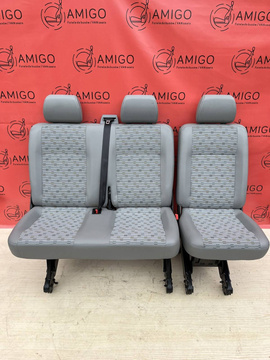 VW T5.1 T5 SET Bench rear double single seat Place 2nd row + belts brackets RHD Isofix