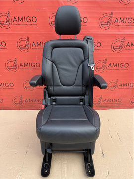 Seat single rear Mercedes V-class W447 Leather Lugano Black