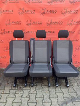 Bench rear triple seat VW T6.1 T6 Transporter BRICKS t5 3x single 1+1+1