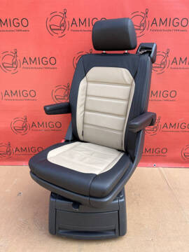 Seat VW T6 Multivan Caravelle Leather Desertbeige swivel rear T5 T6.1