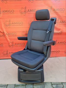 Seat VW T5 DUO Anthracite swivel rear single