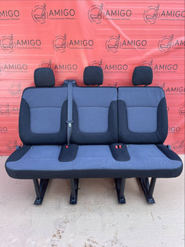 Seat triple bench 2nd row Renault Trafic Opel Vauxhall Vivaro NV300 Talento RHD