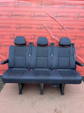 Seat Mercedes Sprinter 906 VW Crafter I 2006-2016 rear triple bench Leatherette