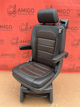 Seat VW T6 Multivan Caravelle Leather Mocha brown swivel rear T5 T6.1