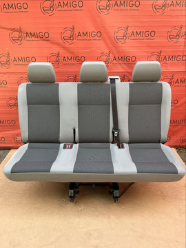 Bench rear triple seat VW T6 Transporter AUSTIN grey isofix t5
