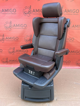 Seat VW T5.1 T5 Multivan Caravelle dattel brown leather swivel rear for child t6