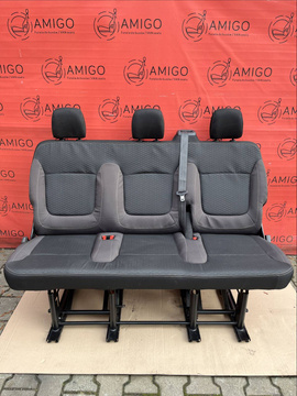 Seat triple bench Fiat Talento Trafic Opel Vauxhall Vivaro NV300 belts set