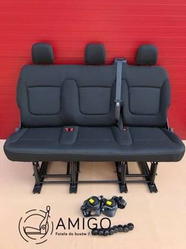 Seat triple bench Renault Trafic Opel Vauxhall Vivaro Talento NV300 belts set