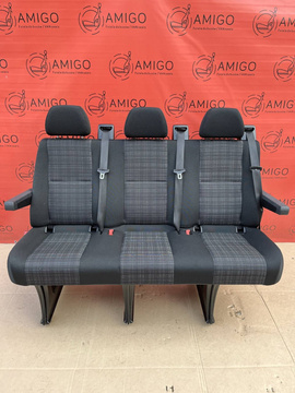 Seat Mercedes Sprinter W906 VW Crafter I 2006-2016 rear triple bench Tunja isofix armrests