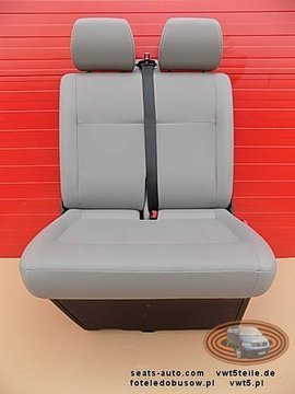 Seat bench double passenger VW T5 Transporter GP Facelift front SKY LHD
