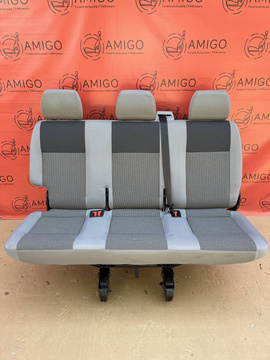 Bench rear triple seat VW T5.1 T5 Timo Grey 4th Row