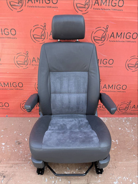 Seat VW T5 front UK passenger | EU driver LEATHER base adjustments armrest