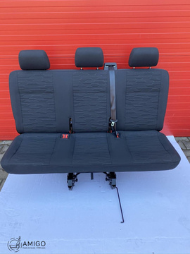 Bench rear triple seat VW T6.1 T6 Transporter Circuit Black