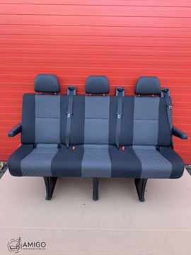 Seat VW Crafter I 2006-2016 Mercedes Sprinter 906 rear triple bench TASAMO