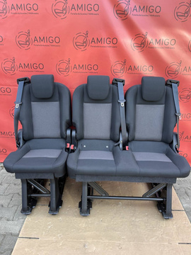 Seat Ford Transit Custom bench rear seats double single Quadrant 2nd 3rd row LHD