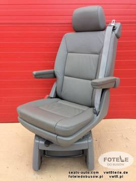 Seat VW T5 Multivan Caravelle grey leather grey belt swivel
