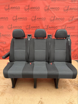 Seat Mercedes Sprinter W906 VW Crafter I 2006-2016 rear triple bench LIMA armrest