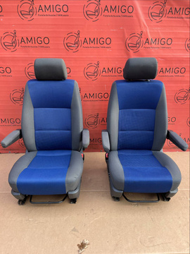 Driver passenger seat VW T5 DUO Blue Multivan Caravelle Airbag Heated