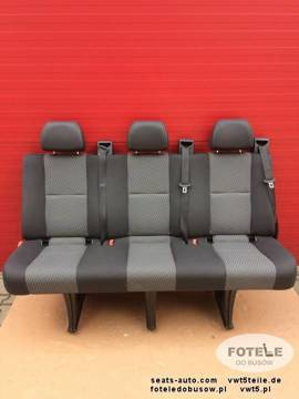 Wide Bench rear triple seat VW Crafter Mercedes Sprinter Isofix TASAMO