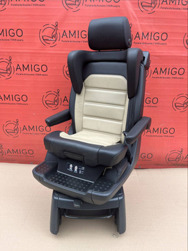 Seat VW T6 T5 Multivan Caravelle Dessert beige leather swivel rear for child t5