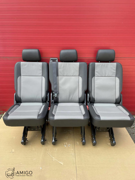 Bench rear triple seat VW T6.1 T6 Transporter SAVONA leather t5 3x single 1+1+1