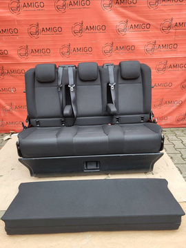 Seat rear bench bed Renault Trafic SpaceClass Escapade Black Leather