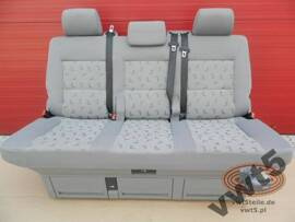 Bench rear triple seat VW T5 Grey LLL Multivan Caravelle