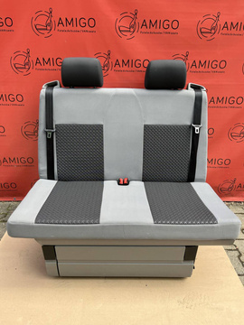 Bench rear double seat bed Leather VW T6.1 T6 T5 California