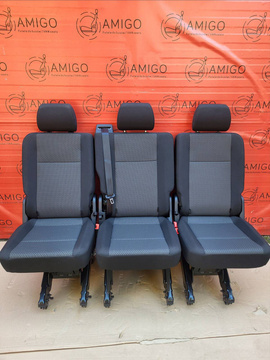 Bench rear triple seat VW T6.1 T6 Transporter BRICKS t5 3x single 1+1+1